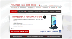 Desktop Screenshot of preisauszeichnung-kriegel.de